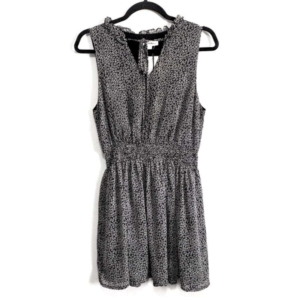 Newberry Kustom Floral Print Cinch Waist Sleeveless Mini Dress